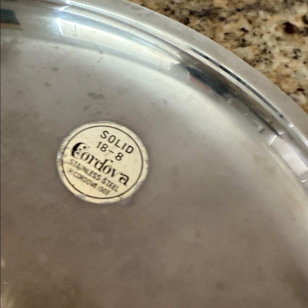 Vintage Stainless Steel Serving Tray - Picture 2 of 4